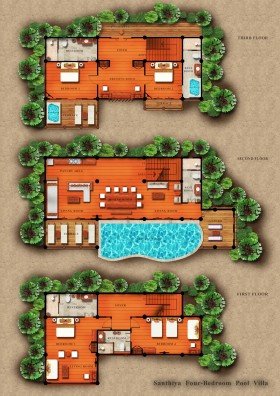 Four Bedroom Pool Villa
