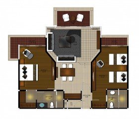 Two-bedroom Island Suite