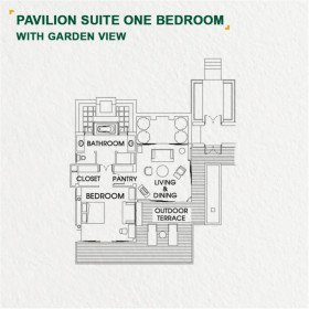 Pavilion Suite One Bedroom with Garden View (110 m²)